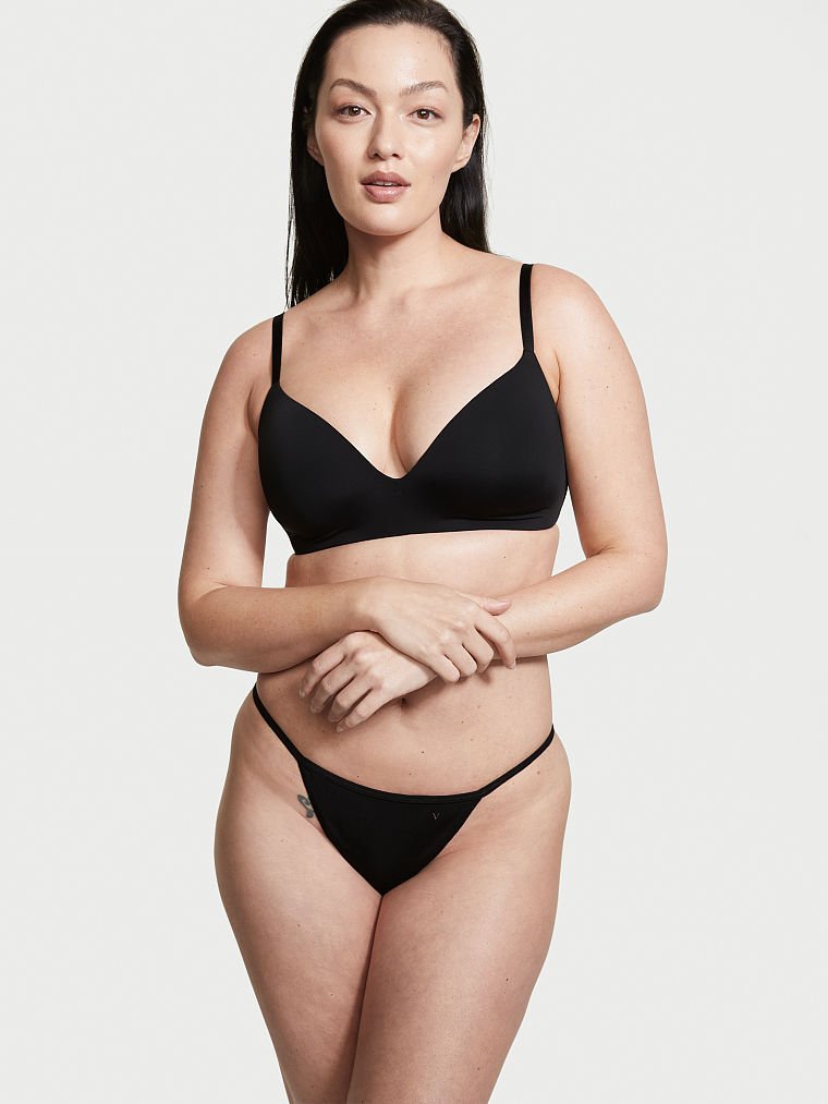 Stretch Cotton V-String Panty