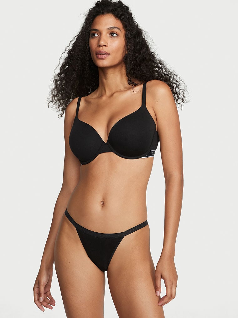 Lightly Lined Cotton Demi Bra