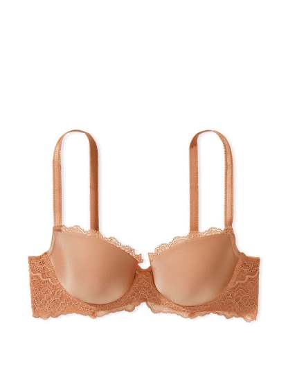 Lightly Lined Lace Trim Demi Bra