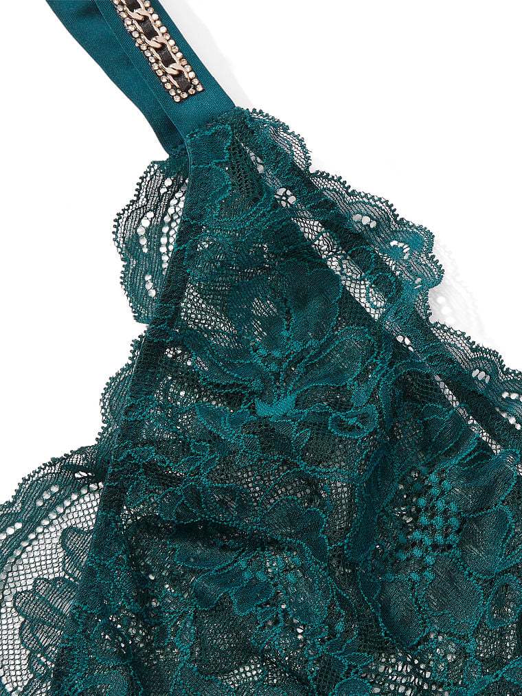 Shine Chain Strap Lace Brazilian Panty