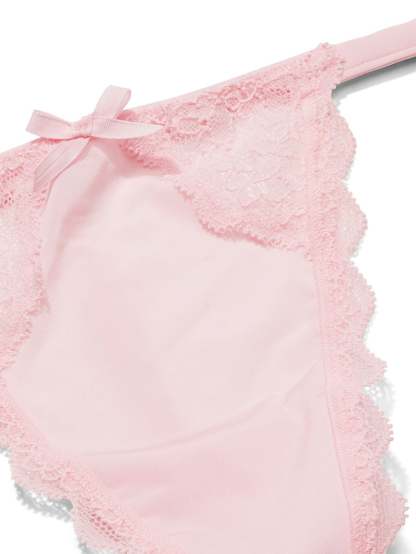 Lace Trim V-String Panty