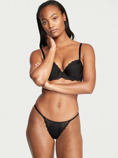 Lace Trim V-String Panty