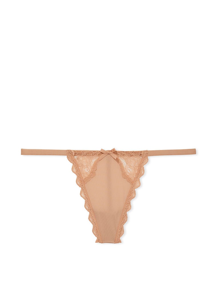 Lace Trim V-String Panty