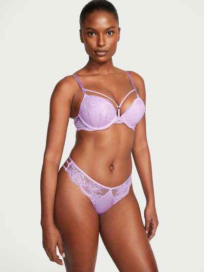 Lace-Trim Thong Panty
