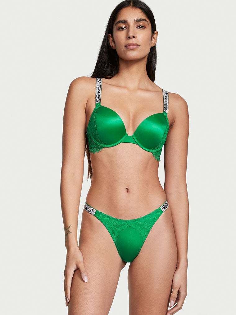 Double Shine Strap Smooth Thong Panty