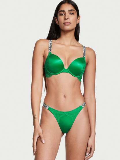 Double Shine Strap Smooth Thong Panty