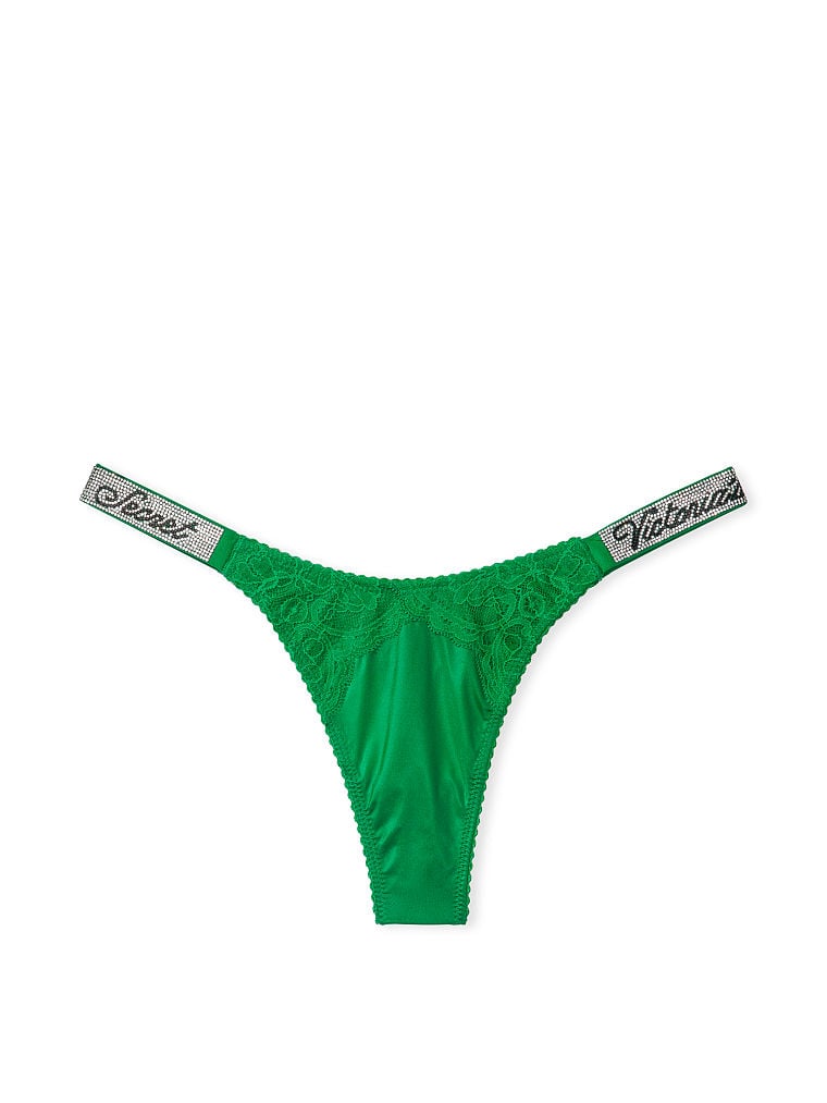 Double Shine Strap Smooth Thong Panty