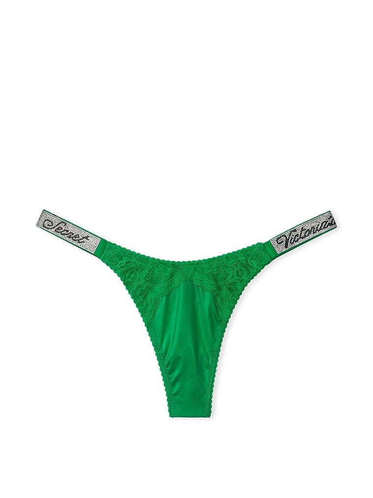 Double Shine Strap Smooth Thong Panty