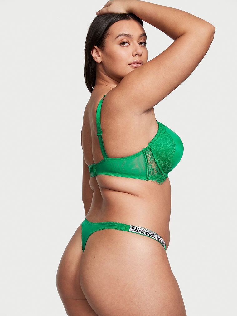 Double Shine Strap Smooth Thong Panty