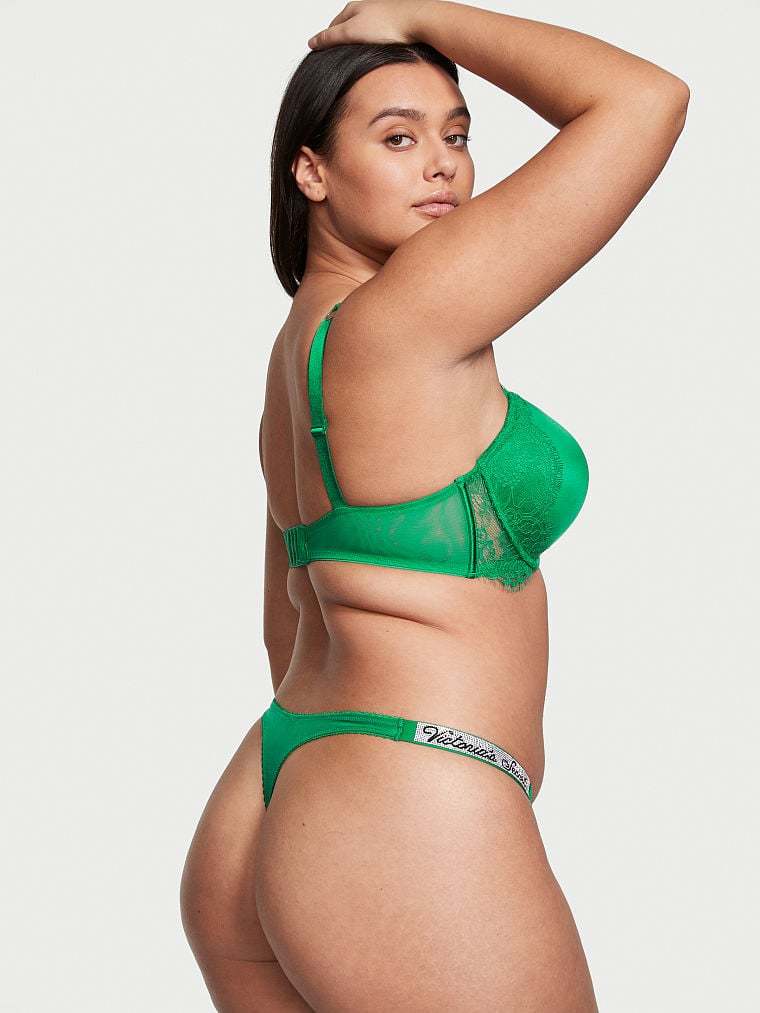 Double Shine Strap Smooth Thong Panty
