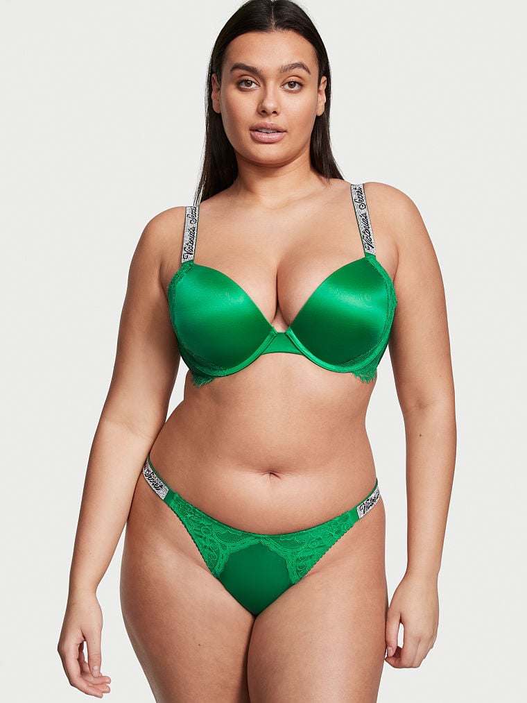 Double Shine Strap Smooth Thong Panty