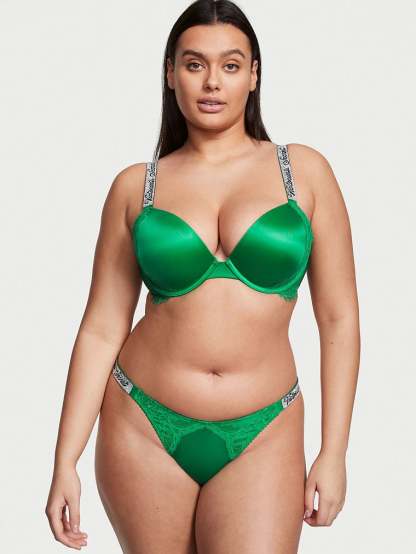 Double Shine Strap Smooth Thong Panty
