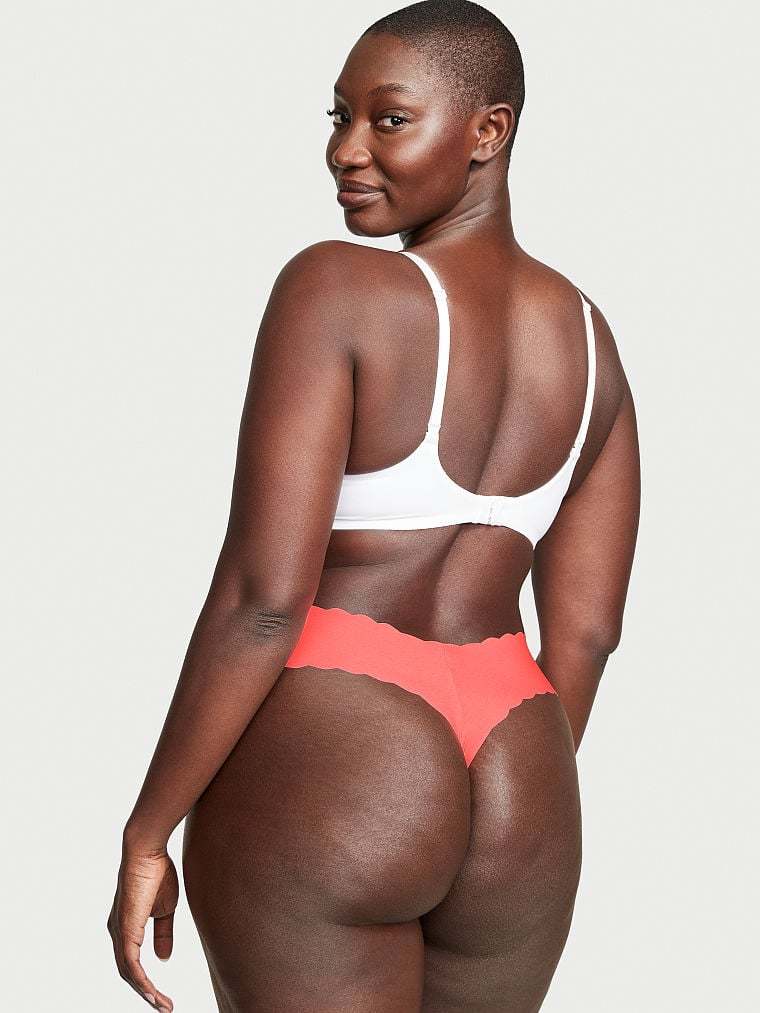 No-Show Ribbed Thong Panty