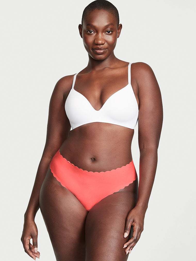 No-Show Ribbed Thong Panty