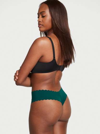 No-Show Ribbed Thong Panty