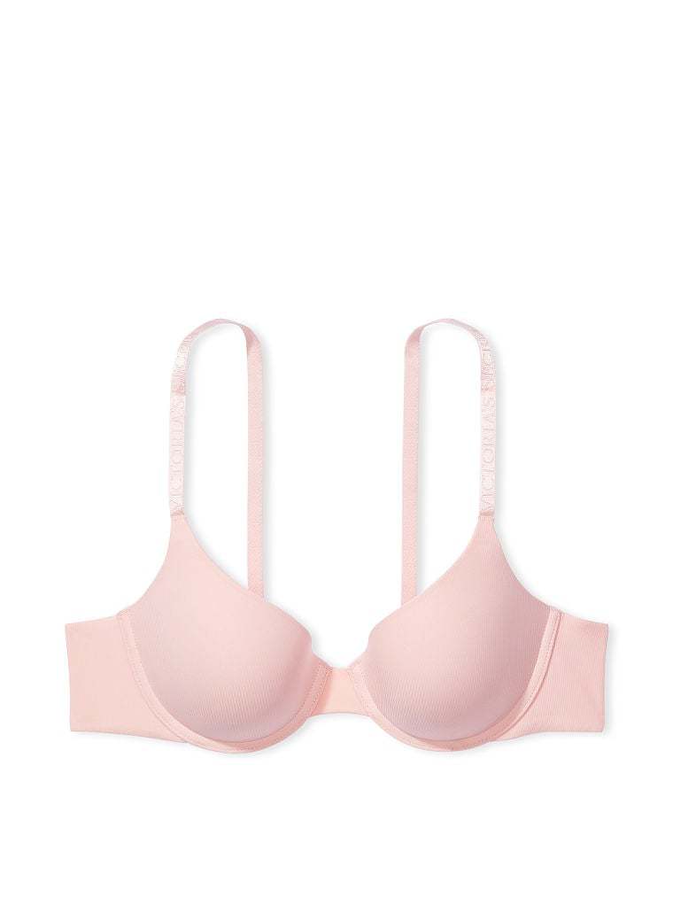 Lightly Lined Smooth Micro-Rib Demi Bra