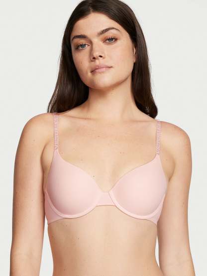 Lightly Lined Smooth Micro-Rib Demi Bra