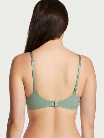 Lightly Lined Smooth Micro-Rib Demi Bra