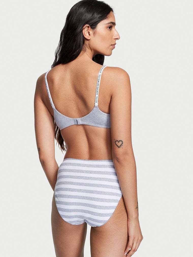 Stretch Cotton High Leg Brief Panty