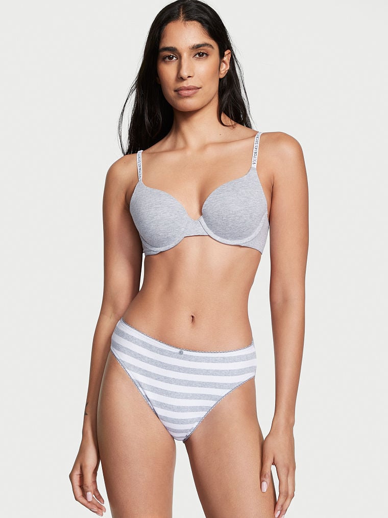 Stretch Cotton High Leg Brief Panty
