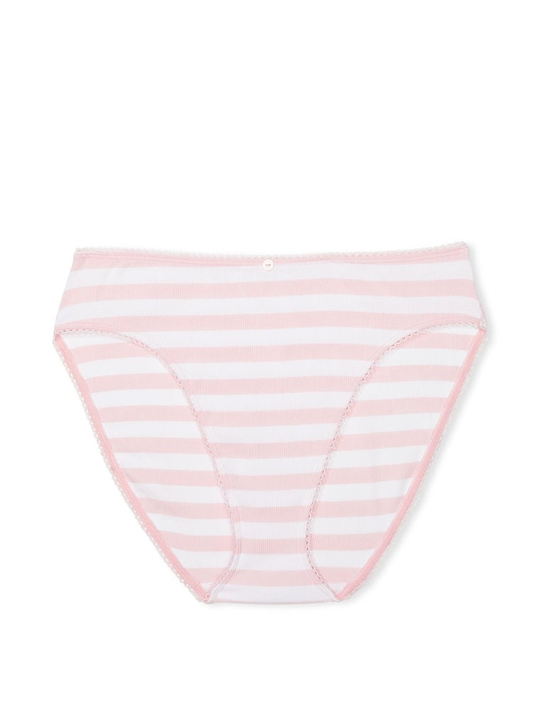 Stretch Cotton High Leg Brief Panty