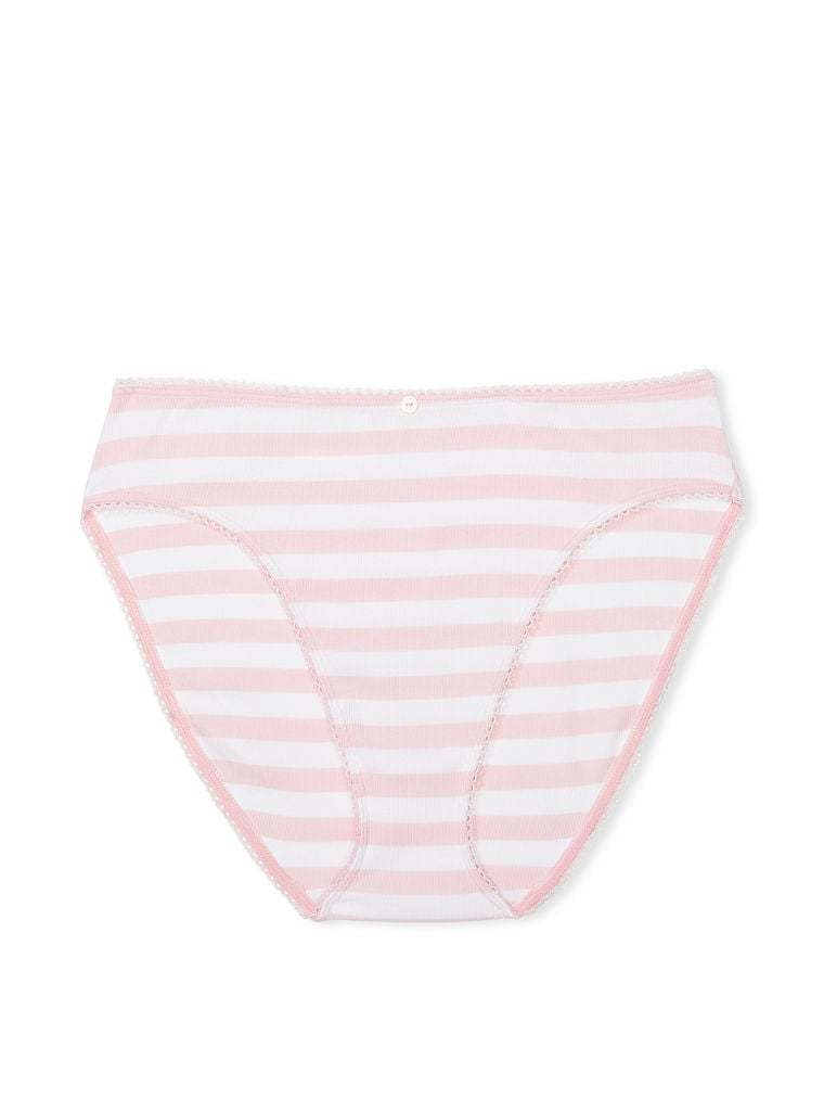 Stretch Cotton High Leg Brief Panty