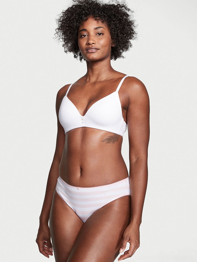 Stretch Cotton High Leg Brief Panty