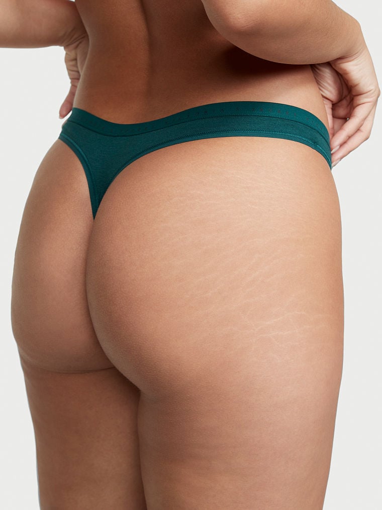 Stretch Cotton Thong Panty
