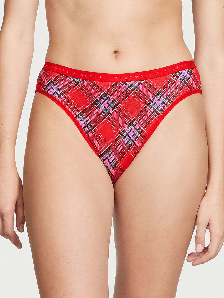 Stretch Cotton High Leg Brief Panty