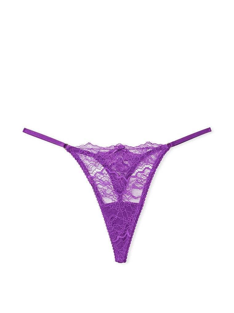 Lace Trim V-String Panty