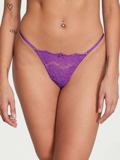 Lace Trim V-String Panty