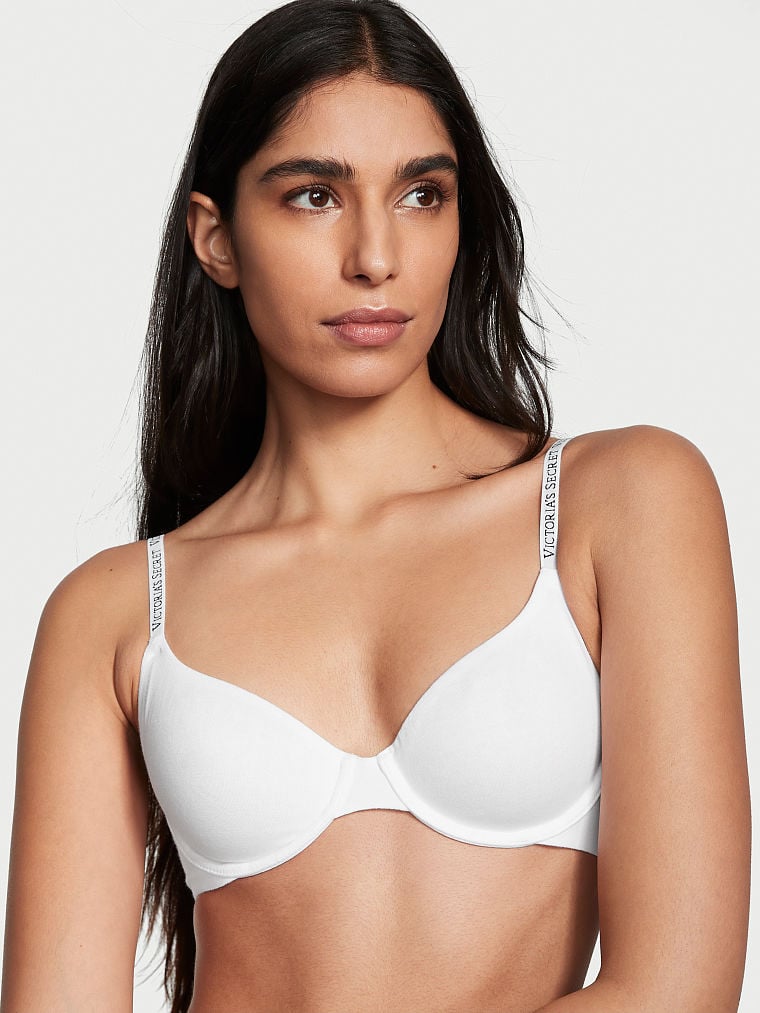 Unlined Full-Coverage Cotton Bra