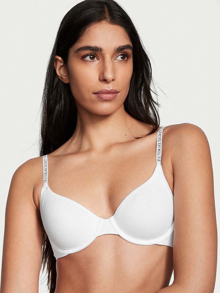 Unlined Full-Coverage Cotton Bra