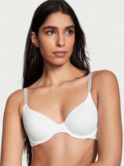 Unlined Full-Coverage Cotton Bra