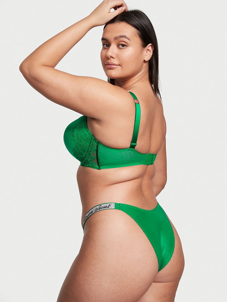 Double Shine Strap Smooth Brazilian Panty