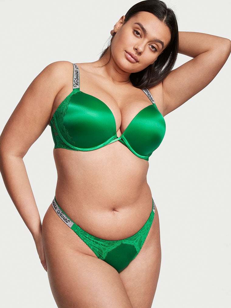Double Shine Strap Smooth Brazilian Panty