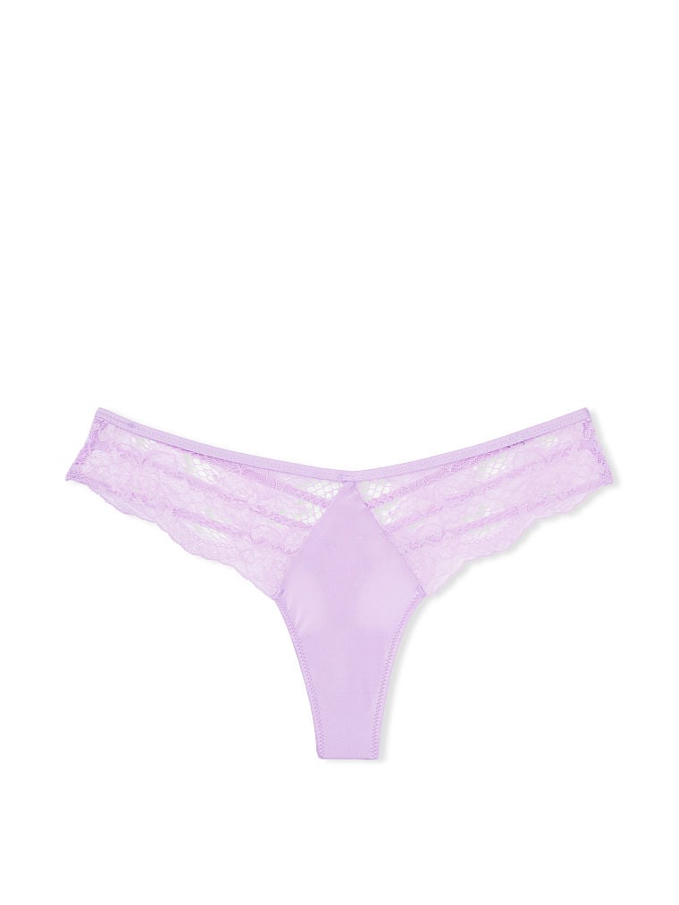 Lace-Trim Thong Panty