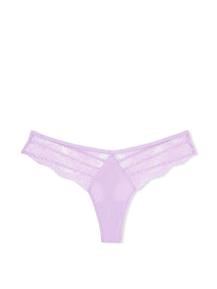 Lace-Trim Thong Panty
