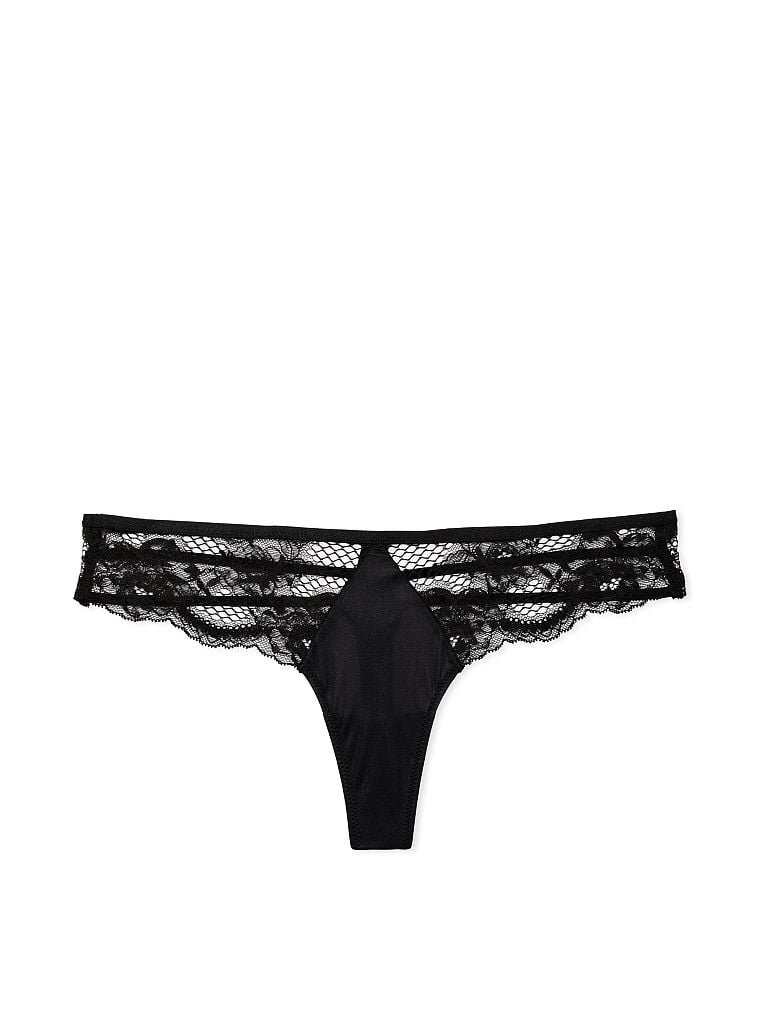 Lace-Trim Thong Panty