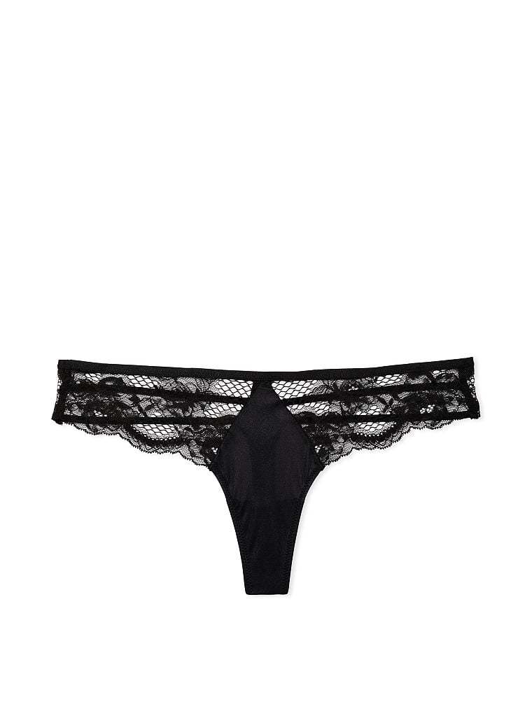 Lace-Trim Thong Panty