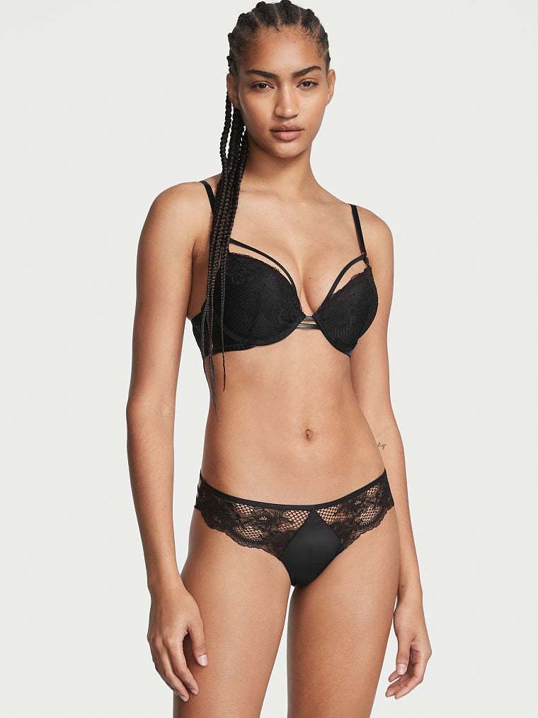 Lace-Trim Thong Panty