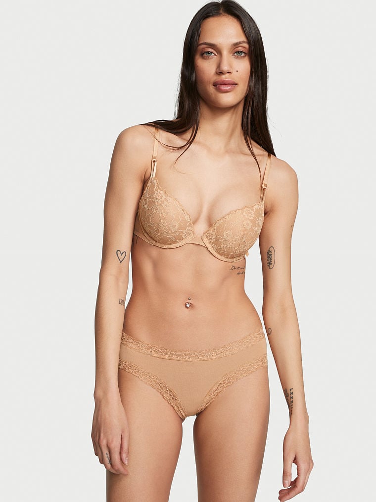 Posey Lace Waist Cotton Cheeky Panty