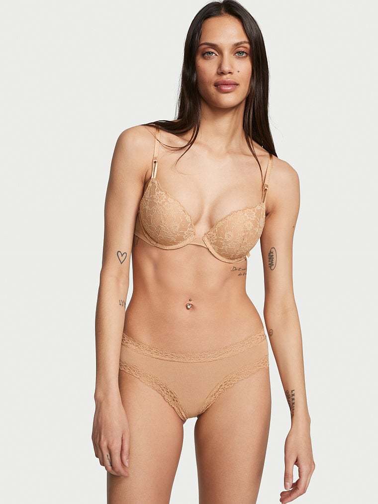 Posey Lace Waist Cotton Cheeky Panty