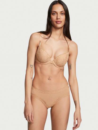 Posey Lace Waist Cotton Cheeky Panty