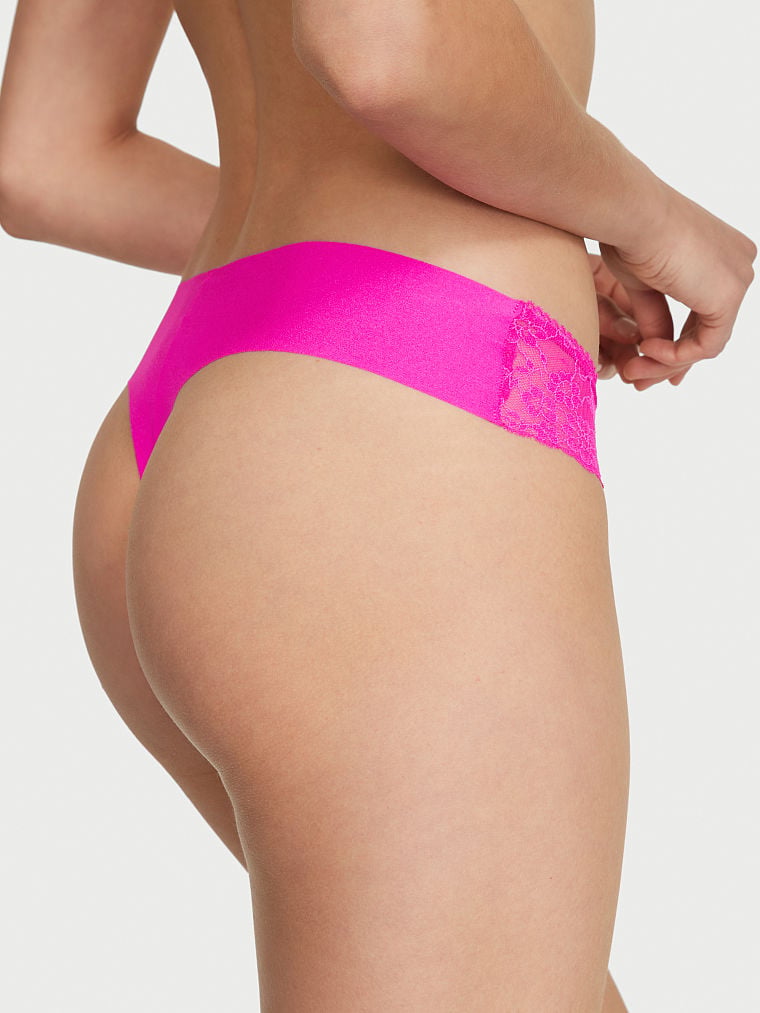 No-Show Ribbed Thong Panty
