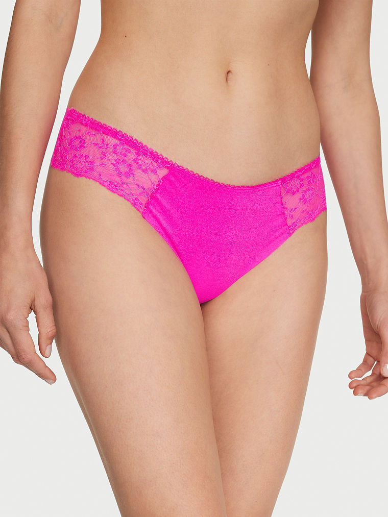 No-Show Ribbed Thong Panty