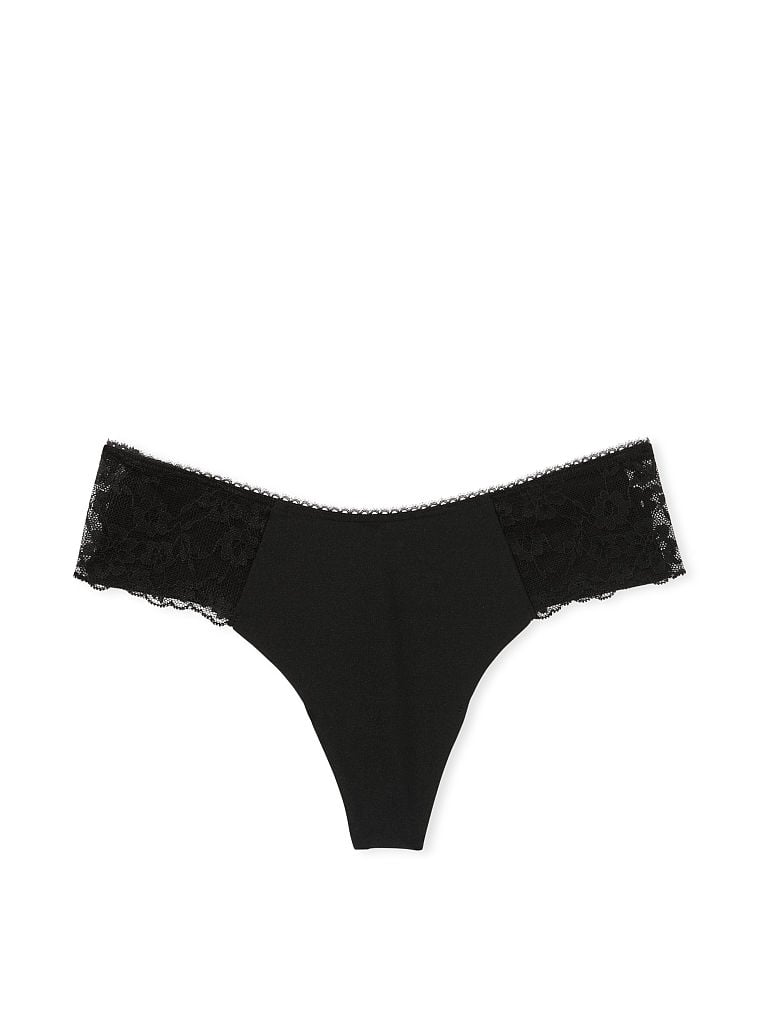 Lace-Front No-Show Thong Panty