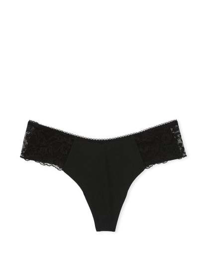 Lace-Front No-Show Thong Panty