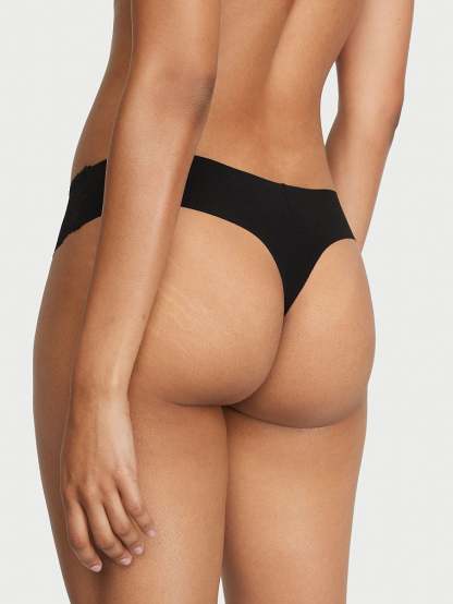 Lace-Front No-Show Thong Panty