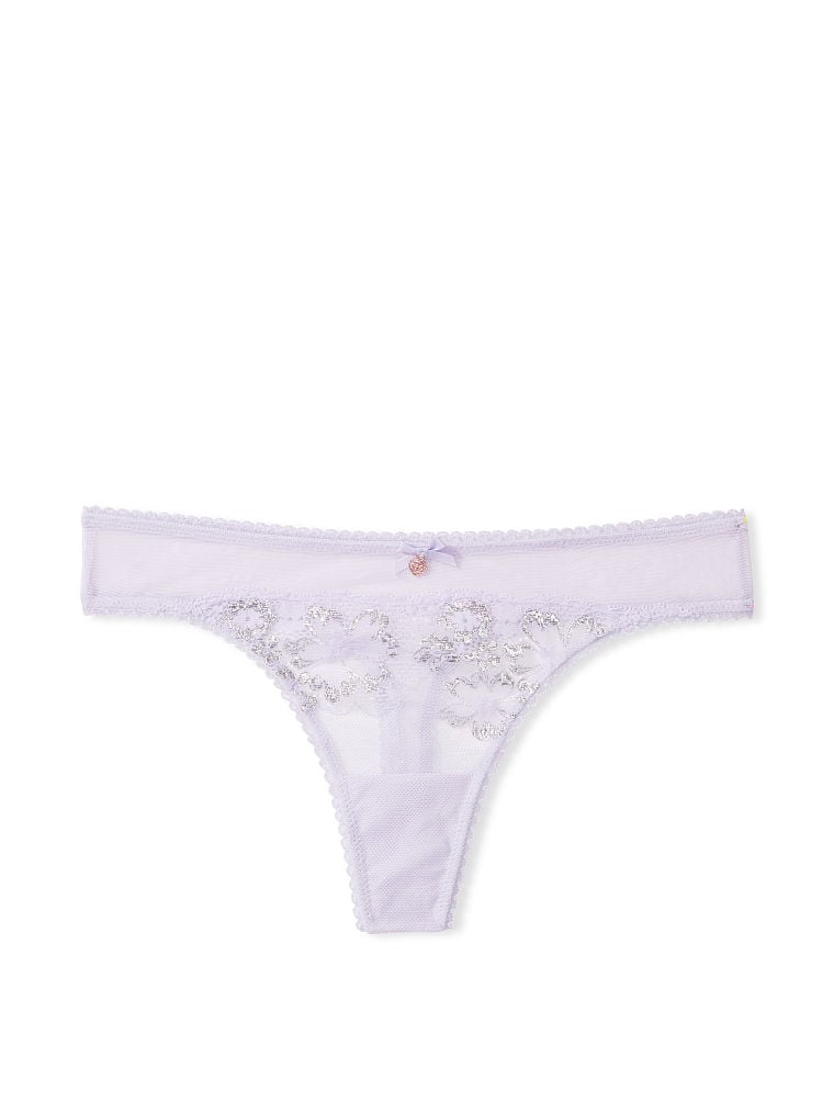 Lace-Front Thong Panty